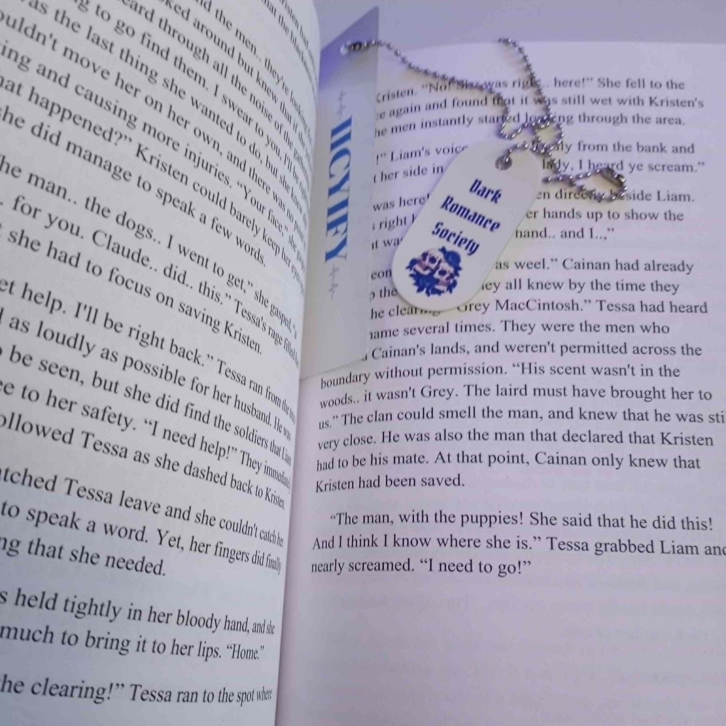 IICYIFY metal bookmark and dog tag