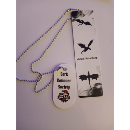 Violent little thing and dragons metal bookmark Dark Romance Society collection