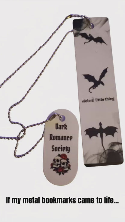 Violent little thing and dragons metal bookmark Dark Romance Society collection